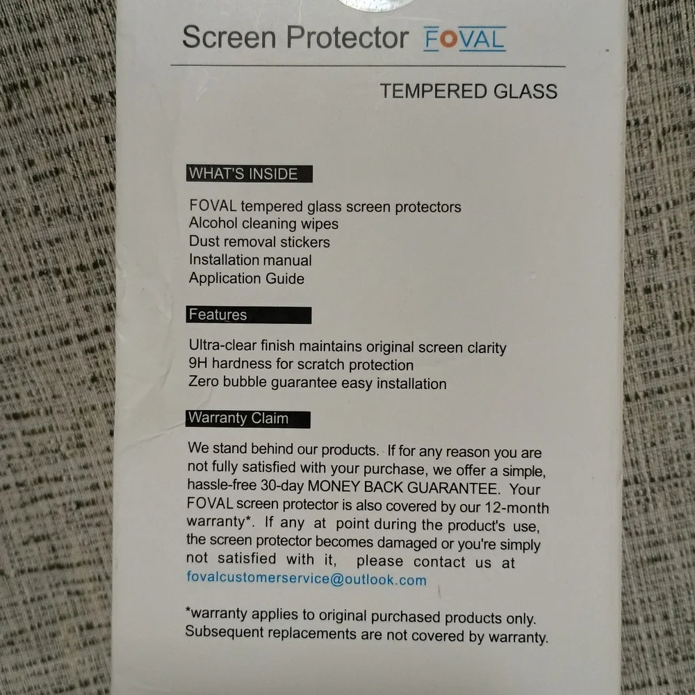 5 Pack Samsung Galaxy S9 Plus Tempered Glass Screen Protectors FOVAL 9H 3D Glass